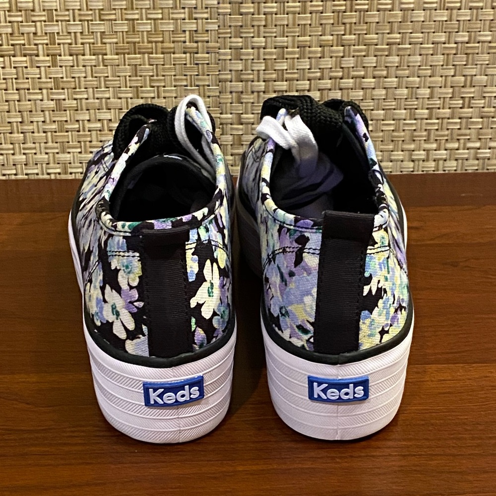 SOLD Keds Platform Triple Up Black Floral Sneaker - Picture 5 of 8